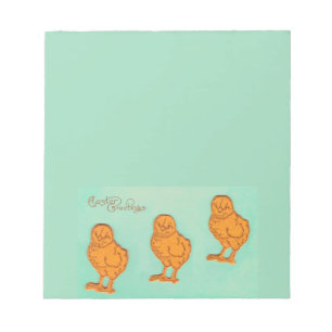Bloc-note Salutations de Pâques Chicks Vert