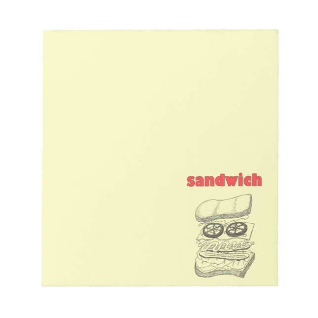 Bloc-note Sandwich (Devant)