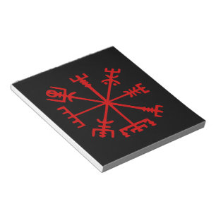 Bloc-note Sang Rouge Vegvísir (Viking Compass)