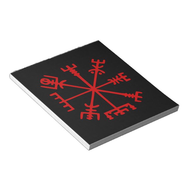 Bloc-note Sang Rouge Vegvísir (Viking Compass) (Incliné)