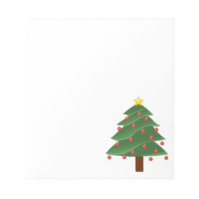 Bloc-note Sapin de Noël sur fond blanc (Devant)