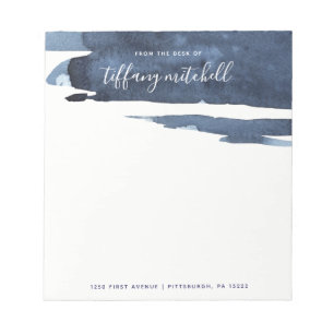 Bloc-note Sapphire Splash   Aquarelle Bleu Foncé