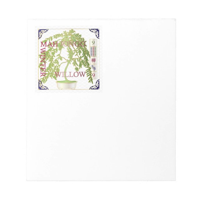 Bloc-note Saule hivernale Mah Jongg (Devant)