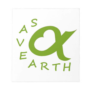 Bloc-note save earth planète