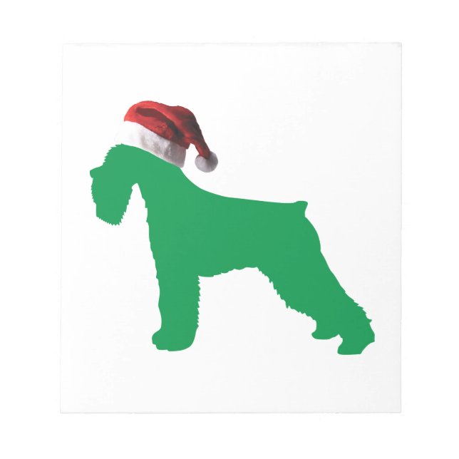Bloc-note Schnauzer de Noël (Devant)