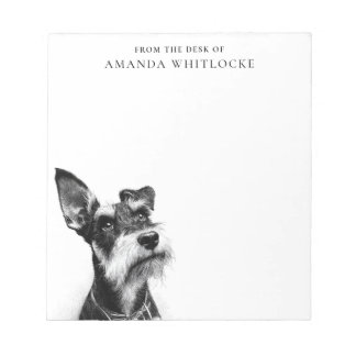 Bloc-note Schnauzer personnalisé