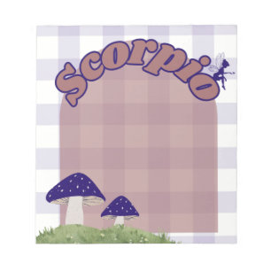 Bloc-note Scorpio Cottagecore Whimsical Fairy Musroom Art