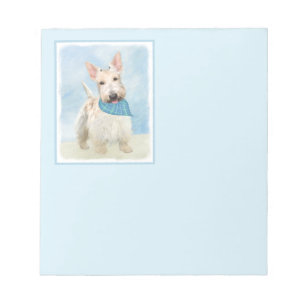 Bloc-note Scottish Terrier Wheaten Dog Painting Art original