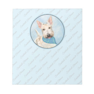 Bloc-note Scottish Terrier Wheaten Dog Painting Art original