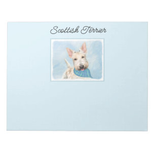 Bloc-note Scottish Terrier Wheaten Dog Painting Art original