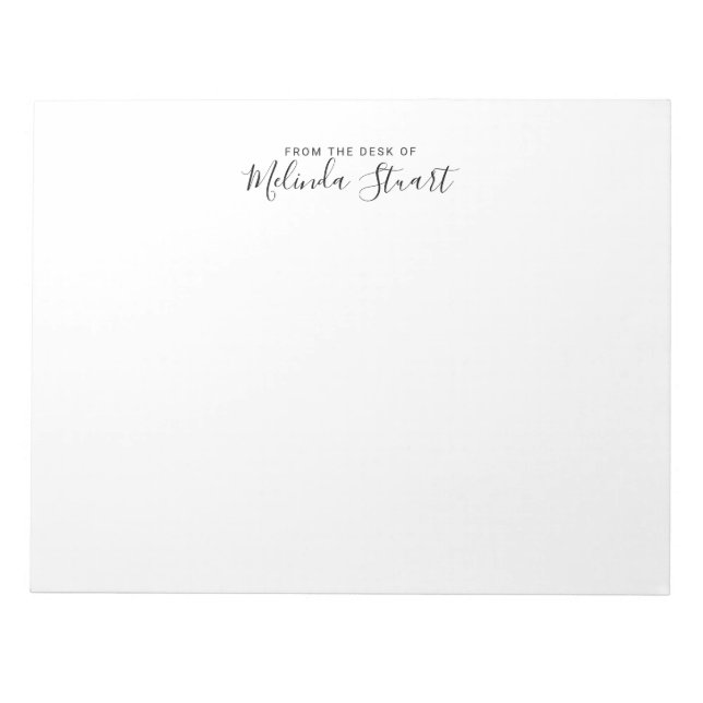 Bloc-note Script Moderne Professionnel (Devant)