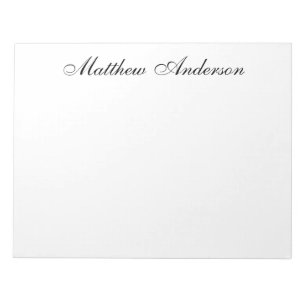 Bloc-note Script monogramme