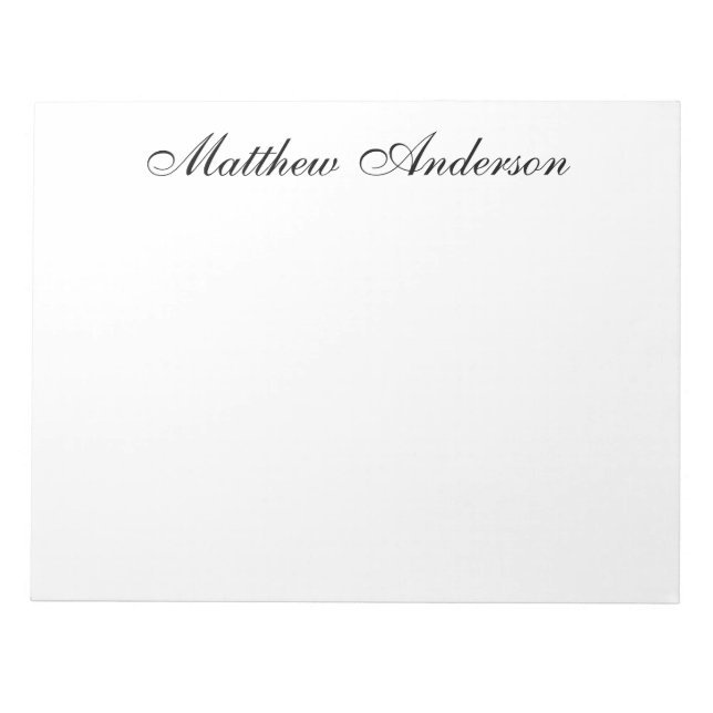 Bloc-note Script monogramme (Devant)