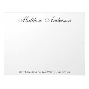 Bloc-note Script monogramme