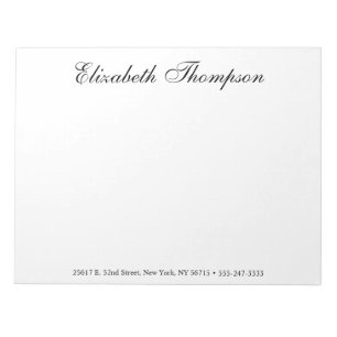 Bloc-note Script monogramme