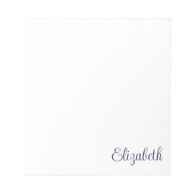 Bloc-note Script Signature Marine Blue Stationery (Devant)