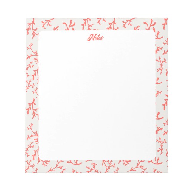 Bloc-note Sea Coral Notepad (Devant)