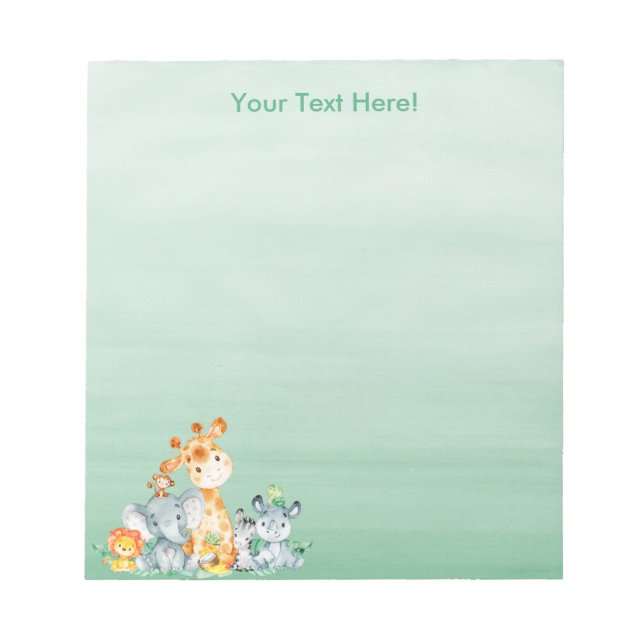 Bloc-note Sea Green Watercolor Cute (Devant)