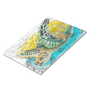 Bloc-note Sea Turtle Watercolor