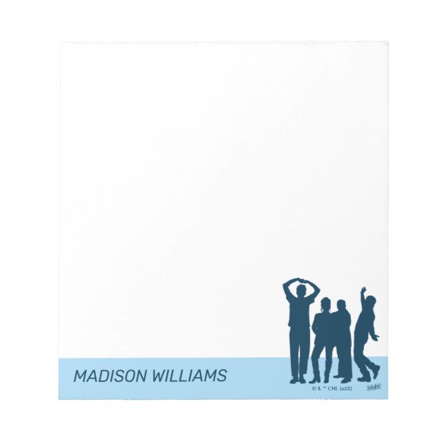 Bloc-note Seinfeld | Graphique de silhouette de groupe (Devant)