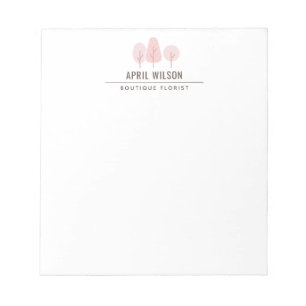 BLOC-NOTE SERVICE DE PAYSAGE TRIO EN ARBRE BLEUS ROSE CUTE