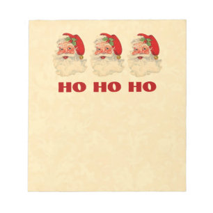 Bloc-note Set cadeau de Noël Vintage Sourire Père Noël V01