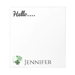 Bloc-note Shamrock vert, Saint Patrick's Day Personnalisé