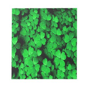 Bloc-note Shamrocks and Hearts Saint Patrick's Day Green