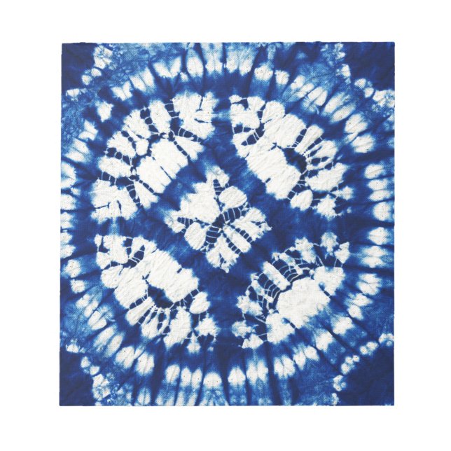 Bloc-note Shibori Tie Dye Mer du Sud Indigo Batik (Devant)