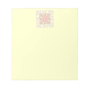 Bloc-note Silence Silence Silence
