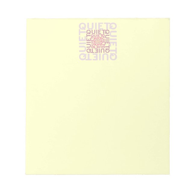 Bloc-note Silence Silence Silence (Devant)