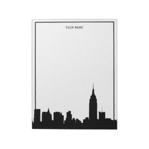 Bloc-note Silhouette de la skyline de NYC encadrée