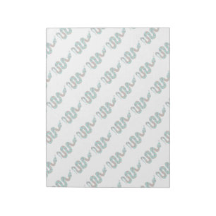 Bloc-note Silhouette d'impression Brown et Turquoise de serp