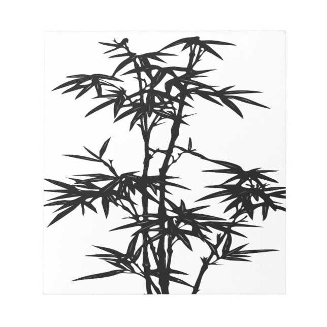 Bloc-note Silhouette en bambou noir (Devant)