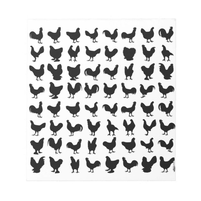 Bloc-note Silhouettes de poulet (Devant)