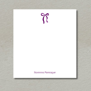 Bloc-note Simple arc en violet prune Script Nom personnalisé