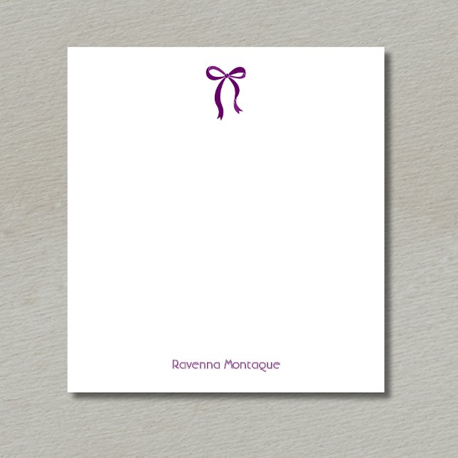 Bloc-note Simple arc en violet prune Script Nom personnalisé (Créateur téléchargé)