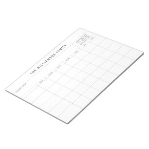 Bloc-note Simple Custom Family Planner Monthly Calendar 
