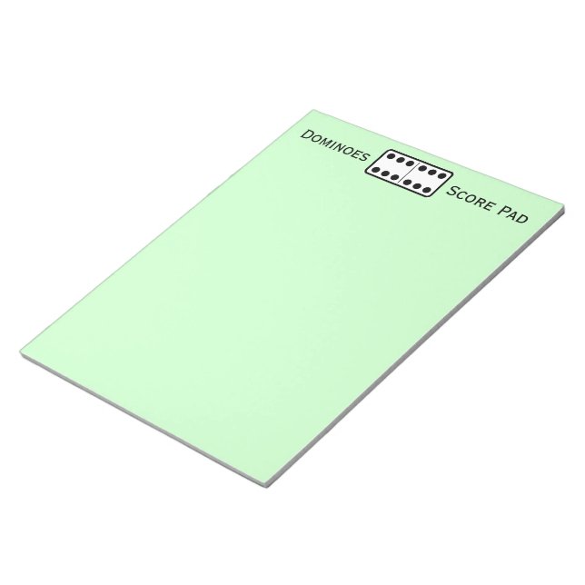 Bloc-note Simple Double Sixty Domino Jeu Score Pad Green (Incliné)