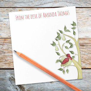 Bloc-note Simple et élégant Partridge Pear Tree Noël