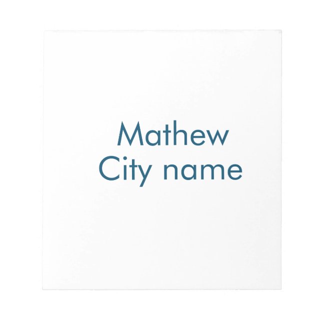 Bloc-note simple lettre initiale monogramme ajouter votre no (Devant)