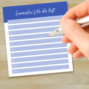 Bloc-note Simple Liste De Tâches Personnalisable Lignée Numé