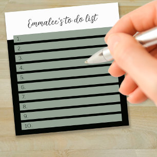 Bloc-note Simple liste de tâches personnalisée numérotée ave