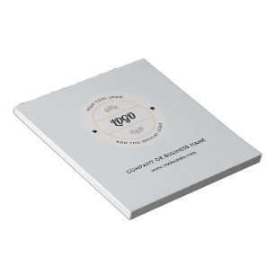 Bloc-note Simple logo d'entreprise rond et texte personnalis
