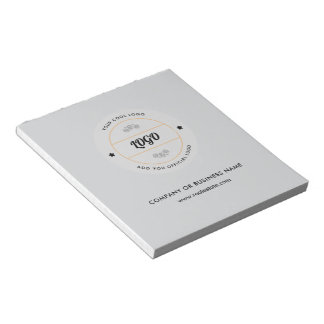 Bloc-note Simple logo d'entreprise rond et texte personnalis