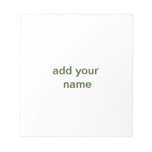 Bloc-note Simple minimal vert ajoutez votre texte nom photo