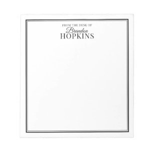 Bloc-note Simple moderne du bureau de script noir