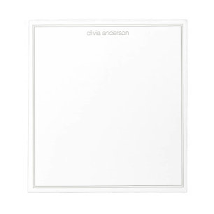 Bloc-note Simple moderne minimaliste Olive Deux bordures Mon