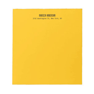 Bloc-note Simple Moderne Plain Professionnel Jaune Ambre