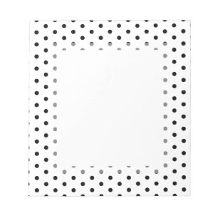 Bloc-note Simple Polka Dot Motif noir et blanc